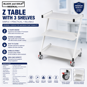 Z Table With 3 Shelwes
